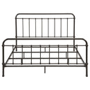  Coaster Furniture Livingston 300399KE Metal Eastern King Open Frame Bed - Dark Bronze IMAGE 2