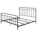  Coaster Furniture Livingston 300399KE Metal Eastern King Open Frame Bed - Dark Bronze IMAGE 3
