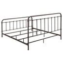  Coaster Furniture Livingston 300399KE Metal Eastern King Open Frame Bed - Dark Bronze IMAGE 5