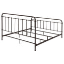  Coaster Furniture Livingston 300399KE Metal Eastern King Open Frame Bed - Dark Bronze IMAGE 6