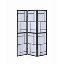  Coaster Furniture Damis 900102 3-Panel Room Divider Folding Shoji Screen - Black IMAGE 2