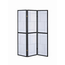  Coaster Furniture Damis 900102 3-Panel Room Divider Folding Shoji Screen - Black IMAGE 3