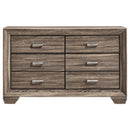  Coaster Furniture Kauffman 204193 6-Drawer Dresser - Washed Taupe IMAGE 2