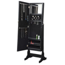  Coaster Furniture Cortez 901828 Cheval Mirror with Jewelry Storage - Black IMAGE 2