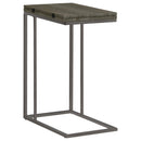  Coaster Furniture Pedro 902864 Expandable C-Shaped Sofa Side Table - Weathered Grey IMAGE 1