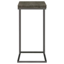  Coaster Furniture Pedro 902864 Expandable C-Shaped Sofa Side Table - Weathered Grey IMAGE 3