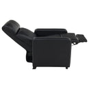  Coaster Furniture Toohey 600181 Upholstered Home Theater Push Back Recliner - Black IMAGE 9