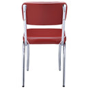  Coaster Furniture Retro 2450R Upholstered Dining Side Chair - Red (Set of 2) IMAGE 6