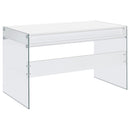  Coaster Furniture Dobrev 800829 48-inch 2-Drawer Writing Desk - White High Gloss IMAGE 6