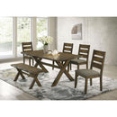  Coaster Furniture Alston 106383 47-inch Solid Wood Dining Bench - Knotty Nutmeg IMAGE 5