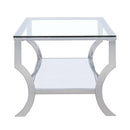  Coaster Furniture Saide 720338 Rectangular Glass Top Coffee Table - Chrome IMAGE 4