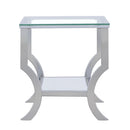  Coaster Furniture Saide 720337 Square Glass Top Side End Table - Chrome IMAGE 4