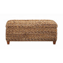  Coaster Furniture Laughton 500215 Hand-Woven Banana Leaf Storage Trunk - Amber IMAGE 2