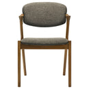  Coaster Furniture Malone 105352 Padded Wood Dining Arm Chair - Dark Walnut (Set of 2) IMAGE 2