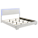  Size_King -- Felicity 203500KE Wood Eastern King LED Panel Bed - White High Gloss IMAGE 1
