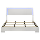  Size_King -- Felicity 203500KE Wood Eastern King LED Panel Bed - White High Gloss IMAGE 3