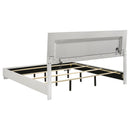  Size_King -- Felicity 203500KE Wood Eastern King LED Panel Bed - White High Gloss IMAGE 4