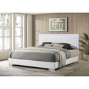  Size_King -- Felicity 203500KE Wood Eastern King LED Panel Bed - White High Gloss IMAGE 6