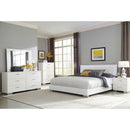 Size_King -- Felicity 203500KE Wood Eastern King LED Panel Bed - White High Gloss IMAGE 7