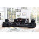  Coaster Furniture Cyrus 600001 Upholstered Track Arm Recliner - Black IMAGE 11