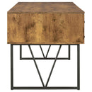  Coaster Furniture Analiese 800999 63-inch 4-Drawer Writing Desk - Rustic Nutmeg IMAGE 8