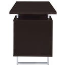  Coaster Furniture Lawtey 801521 60-inch 2-Drawer Office Computer Desk - Cappuccino IMAGE 5