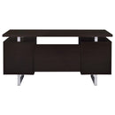  Coaster Furniture Lawtey 801521 60-inch 2-Drawer Office Computer Desk - Cappuccino IMAGE 7