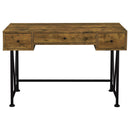  Coaster Furniture Analiese 801541 47-inch 3-Drawer Writing Desk - Rustic Nutmeg IMAGE 5