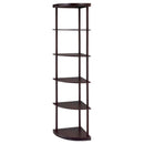  Coaster Furniture Bonwick 800279 72-inch 5-shelf Corner Bookshelf - Cappuccino IMAGE 3