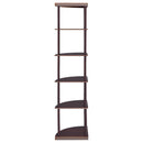  Coaster Furniture Bonwick 800279 72-inch 5-shelf Corner Bookshelf - Cappuccino IMAGE 5