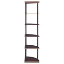  Coaster Furniture Bonwick 800279 72-inch 5-shelf Corner Bookshelf - Cappuccino IMAGE 7