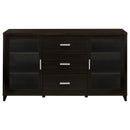 Coaster Furniture Lewes 700881 2-door Engineered Wood 60" TV Stand - Cappuccino IMAGE 3