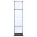 Coaster Furniture Bellatrix 950172 4-shelf Clear Glass Curio Cabinet - Cappuccino IMAGE 6