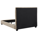 Size_Full -- Chloe 300007F Upholstered Full Panel Bed - Oatmeal IMAGE 3