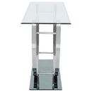  Coaster Furniture Danville 704989 U-shaped Glass Top Entryway Console Table - Chrome IMAGE 4