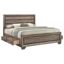  Size_King -- Kauffman 204190KE Wood Eastern King Storage Panel Bed - Washed Taupe IMAGE 4