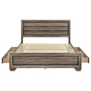  Size_King -- Kauffman 204190KE Wood Eastern King Storage Panel Bed - Washed Taupe IMAGE 6