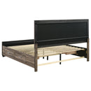  Size_King -- Kauffman 204190KE Wood Eastern King Storage Panel Bed - Washed Taupe IMAGE 7