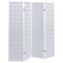  Coaster Furniture Roberto 902626 4-Panel Room Divider Folding Shoji Screen - White IMAGE 1