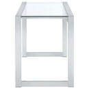  Coaster Furniture Hartford 800746 47-inch Glass Top Writing Desk - Chrome IMAGE 4