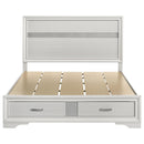  Size_Queen -- Miranda 205111Q 51-inch Wood Queen Storage Panel Bed - White IMAGE 3
