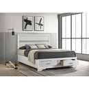  Size_Queen -- Miranda 205111Q 51-inch Wood Queen Storage Panel Bed - White IMAGE 6