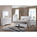  Size_Queen -- Miranda 205111Q 51-inch Wood Queen Storage Panel Bed - White IMAGE 7