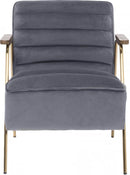 521 Woodford Grey Velvet Accent Chair