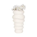 12x7" Hand Scribed Cairn Vase White 21422-01