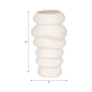 12x7" Hand Scribed Cairn Vase White 21422-01