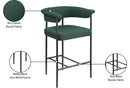 412Green-C Malin Boucle Fabric Upholstered Counter Stool