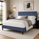 HH150-KING LIGHT GRAY PLATFORM BED