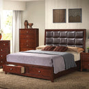  Acme Furniture Ilana Queen Upholstered Panel Bed with Storage 24590Q IMAGE 1