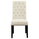  Coaster Furniture Alana 190162 Fabric Upholstered Dining Side Chair - Beige (Set of 2) IMAGE 2